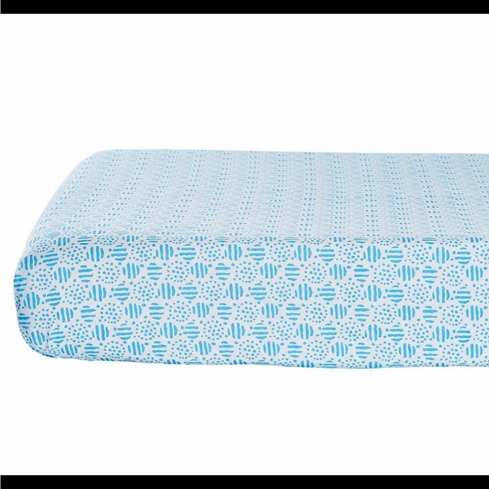 John Robshaw Textiles | Yata Lapis Blue | Organic - NWT | Fitted Crib Sheet